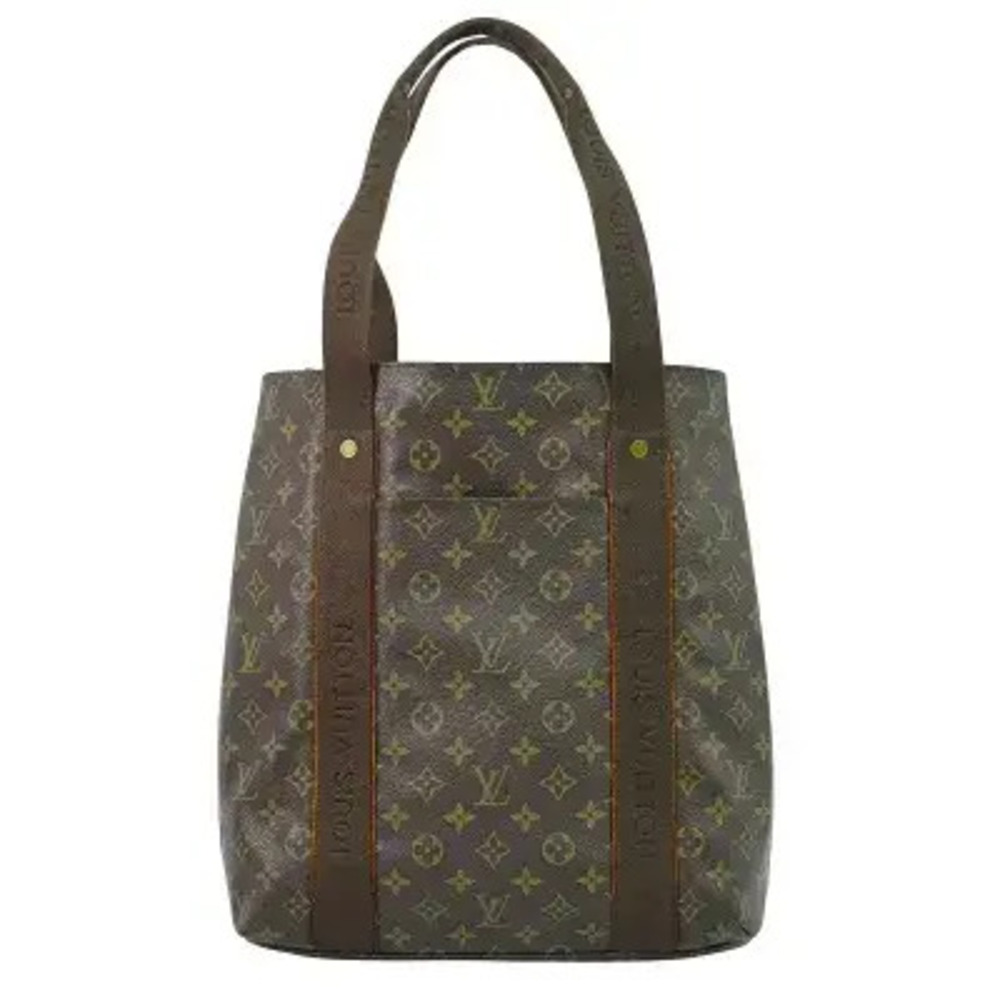 Louis Vuitton LV Cabas Beaubourg Monogram Tote Shoulder Bag Canvas Leather Brown